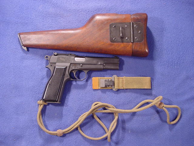 WW II Canadian Military Issue Mk I  Inglis High Power Pistol with correct Wooden Holster (5).JPG